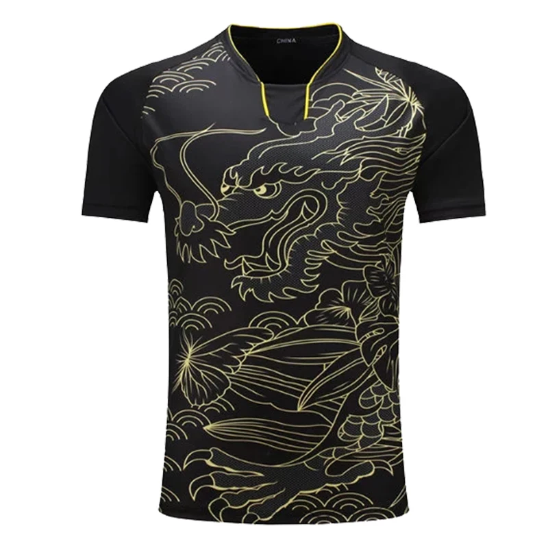 Men Women Designer Badminton Table Tennis Short Sleeve T Shirt Quick Dry Slim Fit Sports Clothes