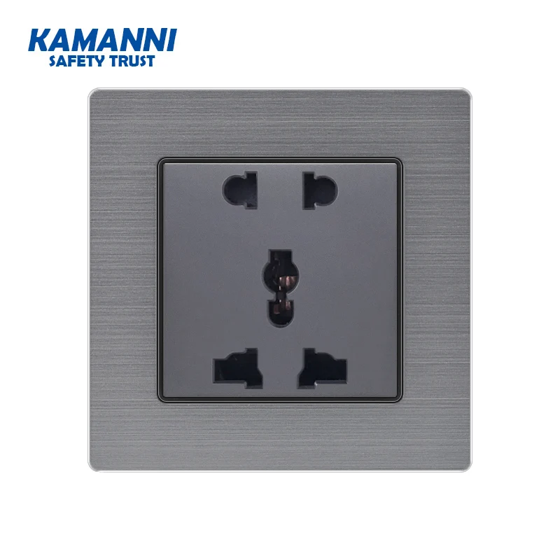 KAMANNI universal five-hole socket dual USB port socket wall charger adapter rechargeable 2A wall charger adapter power socket