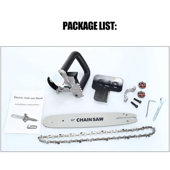 

New Electric Chain Saw Converter 12 Inch M10/M11.5 Chainsaw Bracket Changed 100 115 Angle Grinder Into Chain Saw Electric Saw Pa