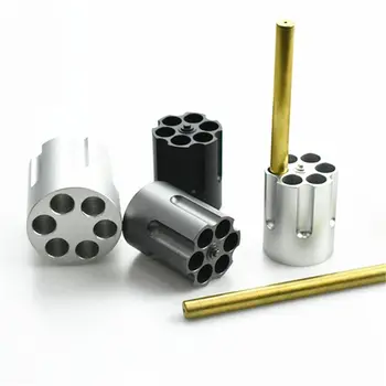 

1 pc Pen Holder Gun Cylinder Bullet Tube Shaped Revolver Pen Holder with 6 Holes Pen Pencil Holder Heavy Duty Non-Slip Office