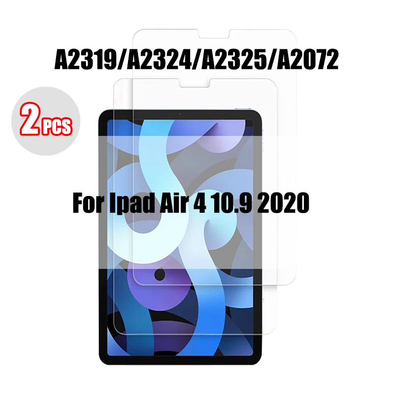 stickers ipad mini 2 pcs Tempered Glass For Ipad Pro 11 12.9 9 10.2 10.5 Air 4 3 2 Tablet Screen Protector For Ipad Mini 6 5 4 3 1 2020 2021 Glass touch screen tablet with pen Tablet Accessories