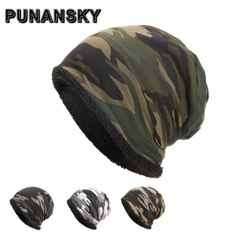 

Fashion Camouflage Warm Winter Hat for Men Women Skullies Beanies Casual Thick Plus Velvet Cap Russian Beanie Gorro