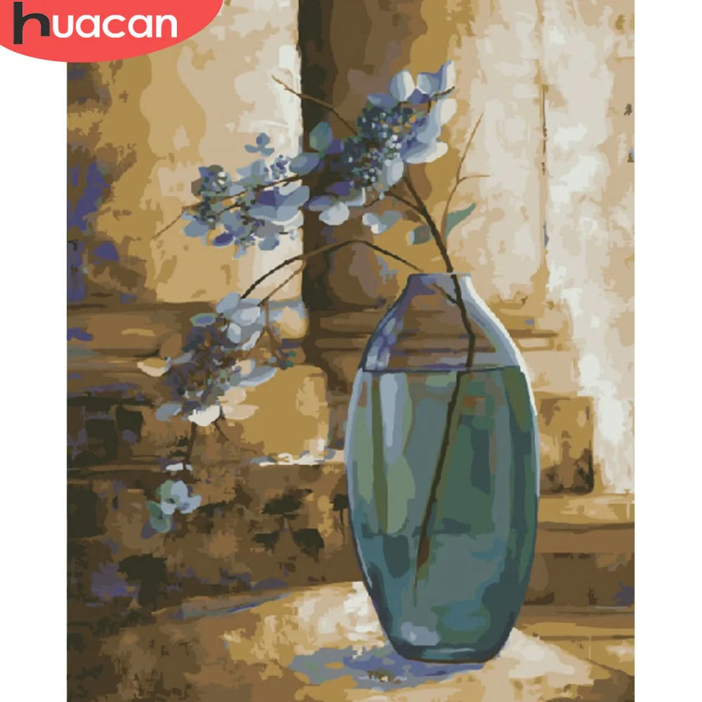 HUACAN DIY картины по номерам цветочные наборы рисование на холсте ручная роспись