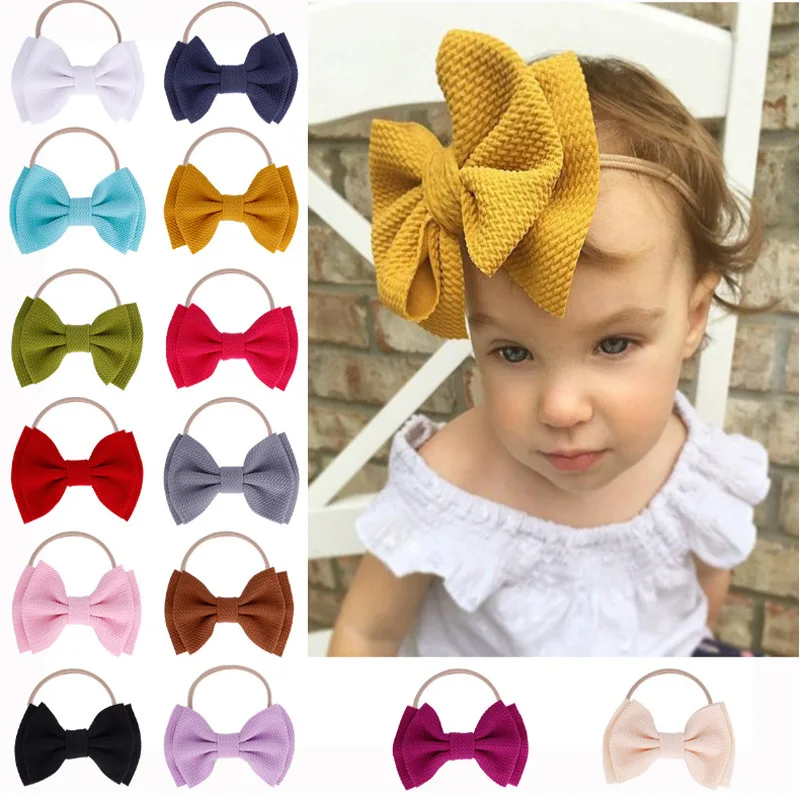 

Baby Girls Headband Big Bow Knot Hairband Turban Head Band Newborn Headwrap