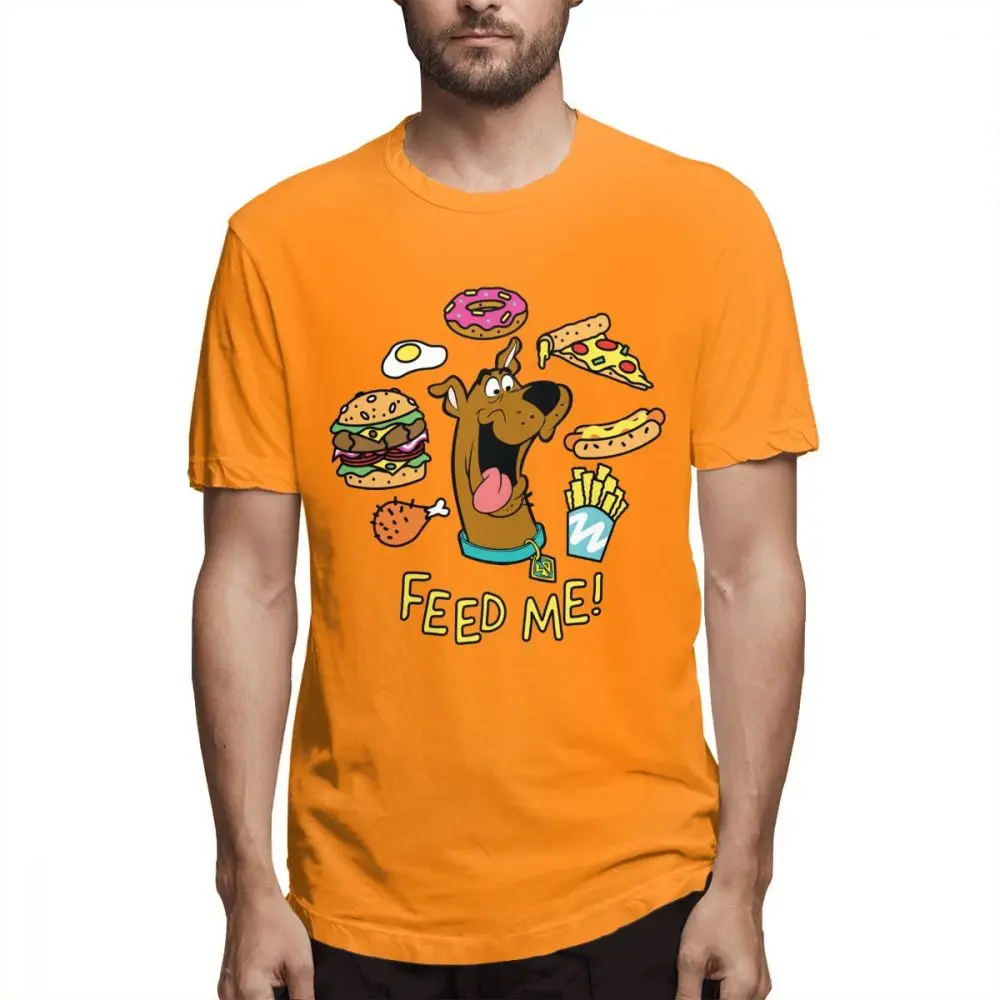 Скуби-футболки с принтом Скуби-футболка; одежда мужская с круглым вырезом Для мужчин Теория большого взрыва», дизайнерская футболка для мальчиков и девочек - Цвет: Оранжевый