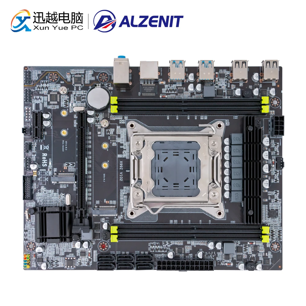 

ALZENIT X99Z-V102 Motherboard For Intel X99 LGA 2011-3 Xeon E5 Support ECC REG DDR4 64GB M.2 NVME USB3.0 M-ATX Server Mainboard