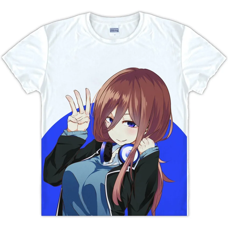 Style 12 Новинка, футболка с короткими рукавами, унисекс, белая футболка, Go-Toubun no Hanayome - Цвет: Style 12
