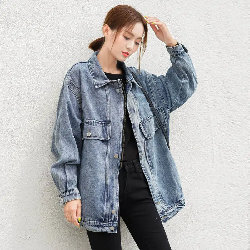 Весенне-осеннее Новое Стильное джинсовое пальто Студенческая куртка в Корейском