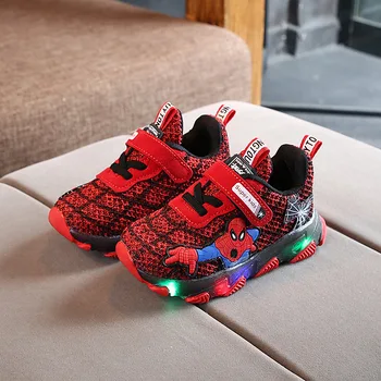 

Led luminous Cartoon Kids Shoes for boys girls Light Children Luminous baby Sneakers mesh sport Boy Girl Led Light Shoes