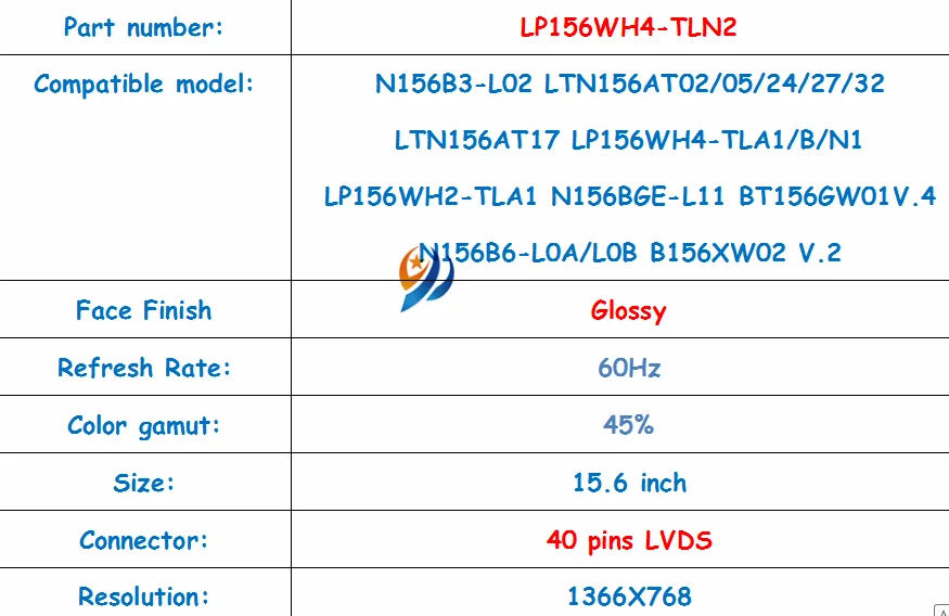 15,6 ноутбук Экран LP156WH4-TLN2 подходит N156BGE-L21/L0A/L0B B156XTN02.0 для ASUS Y582C R500V X551M X552M X552EP X552V A52F A55V