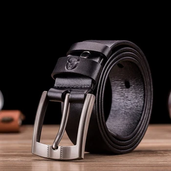 

New Brand Cream Luxury Sling New Fashion Classic Retro Pin Buckle Men's Belt High Quality Smooth Men's Belts