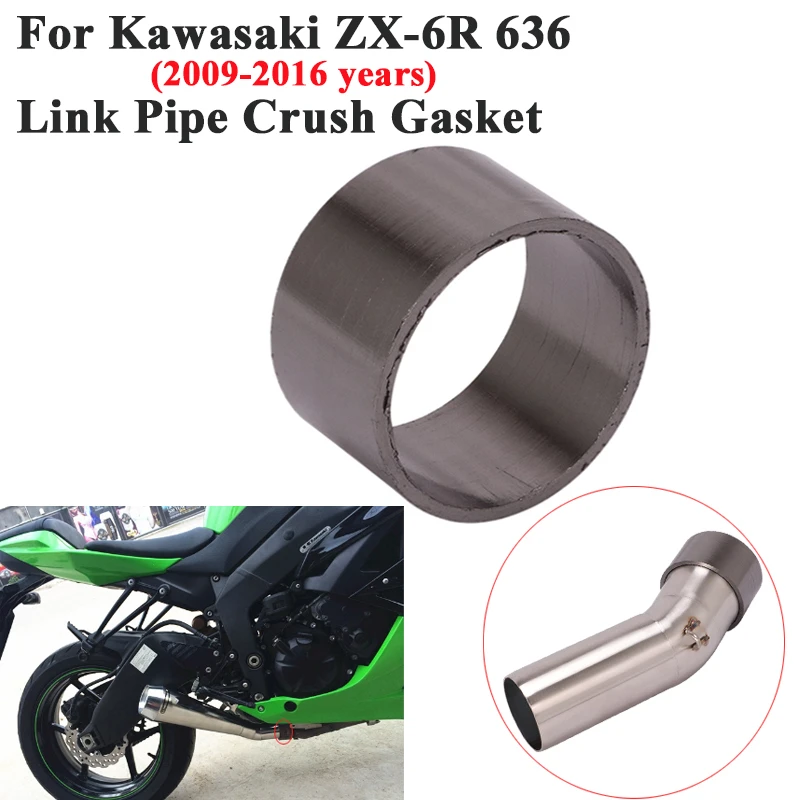 Motorcycle Exhaust Pipe Escape Crush Gasket For Kawasaki ZX 6R 636 ZX6R