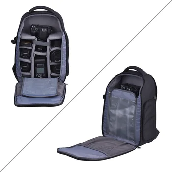 

Andoer Camera Bag Digital Dslr Video Photo Bags Backpack for 2 DSLR Cameras 6 Lens Tripod Flash Accessories For Nikon Canon Sony