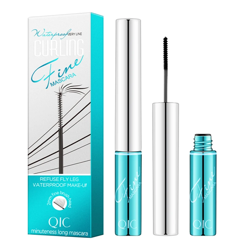 QIC 1Pc Black 4D Fiber Lash Mascara Waterproof Slim Long Curly Eyelashes Extension Makeup Eye Lashes Beauty Cosmetics |