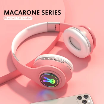

Music Headphones Wireless Bluetooth 5.0 Head-mounted Wireless Headset With Microphone Hands-free Earphones For Laptop Desktop PC