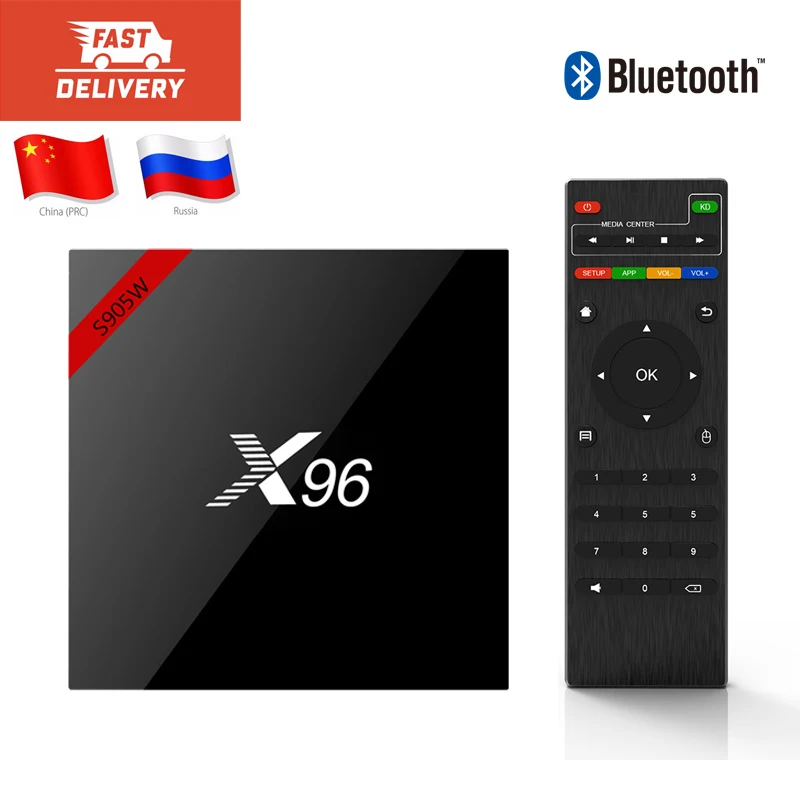 X96W Android 7 1 ТВ Box Мини Amlogic S905W + 8 г 2 16 Поддержка bluetooth 4 ГГц Wi Fi HD К медиаплеер