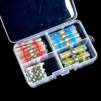 

Waterproof Solder Ring Heat Shrinkable Terminal Solder Socket Terminal Block 50Pcs Combination Boxed