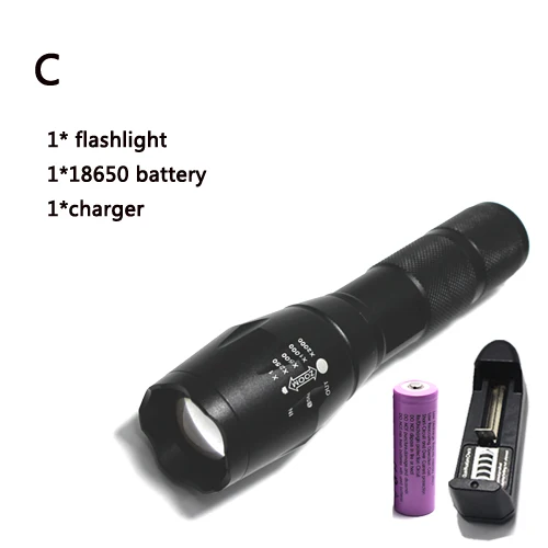 Мощный светодиодный фонарь XM-L T6+ R5 белый/зеленый/красный 18650 ИК ночного видения светодиодный тактический фонарь Водонепроницаемый фонарь с зумом для кемпинга - Испускаемый цвет: C