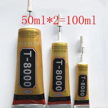 2 шт 50 мл промышленный прочный клей, T8000 прозрачный жидкий клей для телефона сенсорный экран DIY Ювелирные изделия Ремесло Стразы Рамка клей