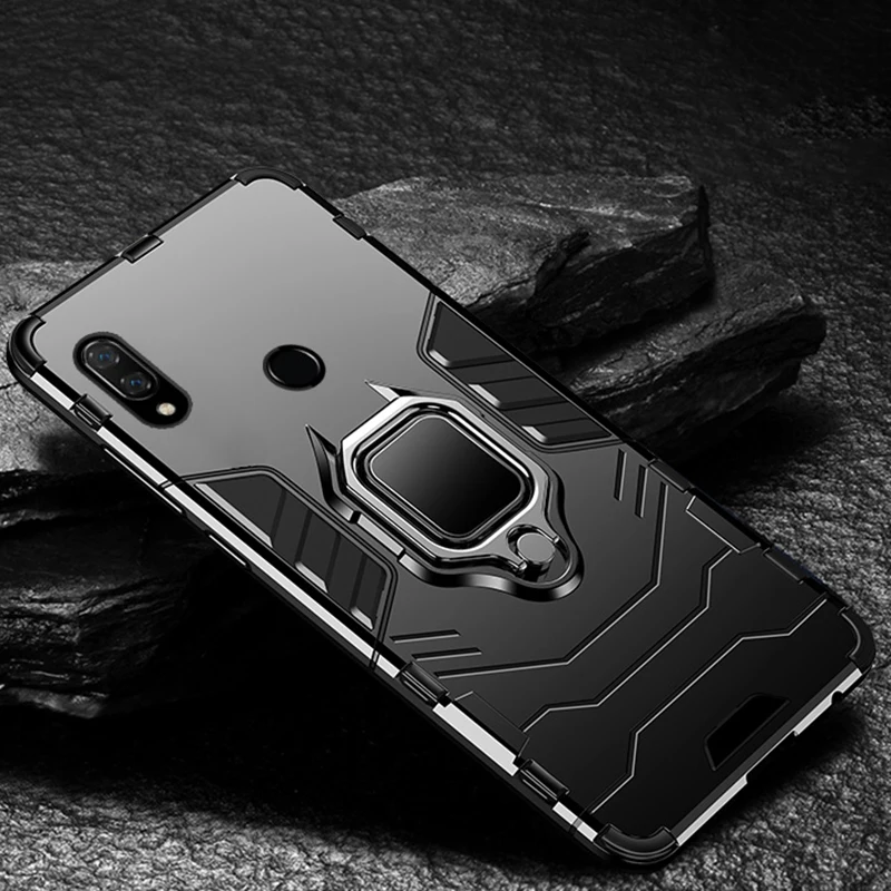 

Shockproof Case for Huawei P30 lite P30 Pro huawei P20 Lite 2019 P20 Pro hard PC back cover ring car holder magnetic TPU frame