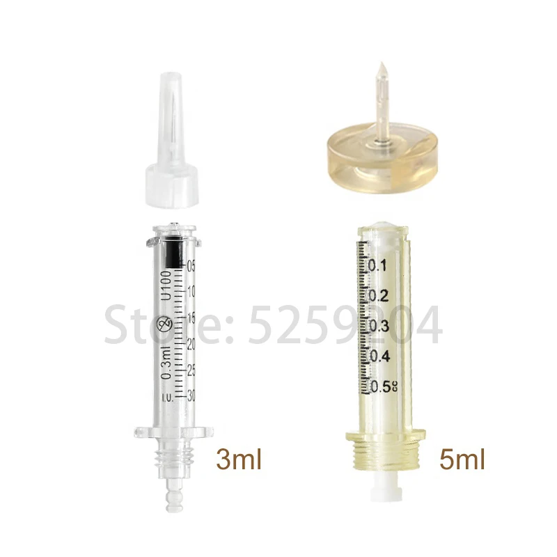 plastic hyaluronic acid Ampoule Head 0.3ml 0.5ml injection syringe ampoule for high pressure Hyaluron Atomizer lips lifting gun