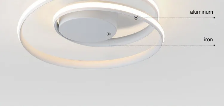 Современный светодиодный светильник-люстра с черным кольцом для гостиной, с дистанционным управлением, для дома, столовой, спальни, потолочные светильники Circel Luster