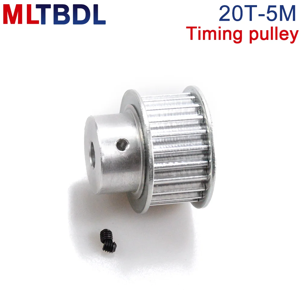 Fixed pulley Timing belt pulley Belt pulley Timing pulley 20 Teeth HTD 5M Synchronous Pulley Bore 5/6/6.35/8/10/12/14/15/18/19/20mm For Width15/20mm BF keyway HTD5M Timing Belts wheel