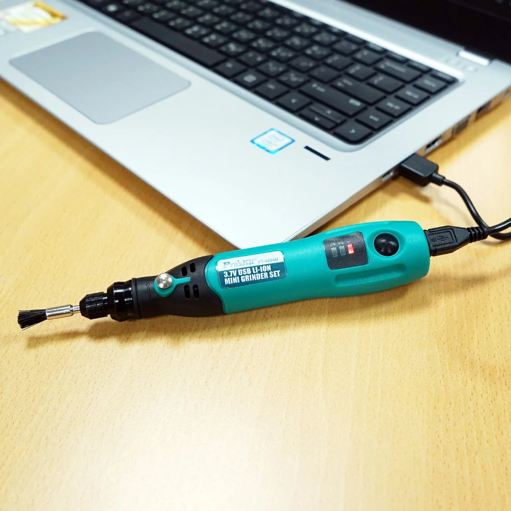 Беспроводной шлифовальный станок Pro'sKit дрель 3 7 в USB мини гравер ручка для