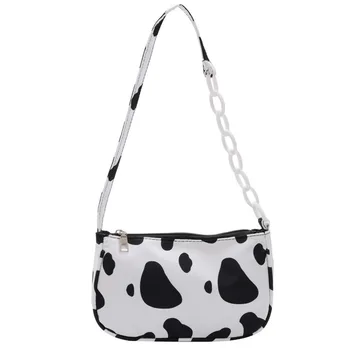 

Female Shoulder Bag Cow Zebra Striped Pattern Handbag Single-Shoulder Bags for Women