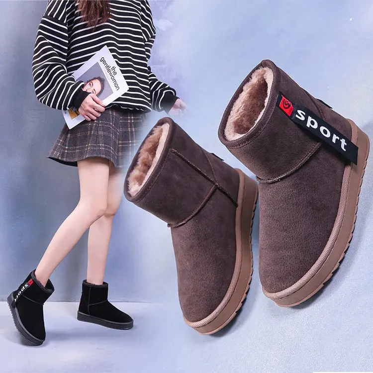 Botas femininas/женские ботинки; Новинка года; зимние сапоги; женская обувь; теплые зимние сапоги; Модные женские ботильоны; женская зимняя обувь из флока