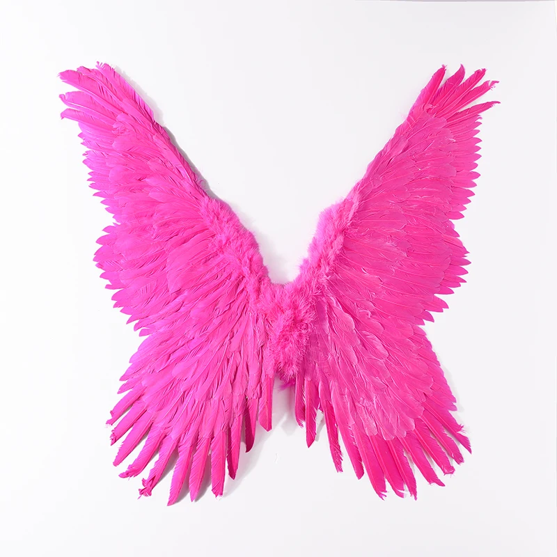 80*80 см вечерние крыло Косплей ангел и дьявол цвета, декорированной крыльями из перьев с братьями или колледж карнавальный костюм мяч - Цвет: Лиловый