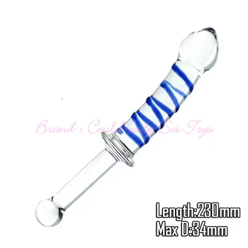 Crystal Glass Dildos Masturbator Realistic Dildo Penis Glass Beads Anal Butt Plug Sex toys for Woman Couples Vaginal Stimulation 6