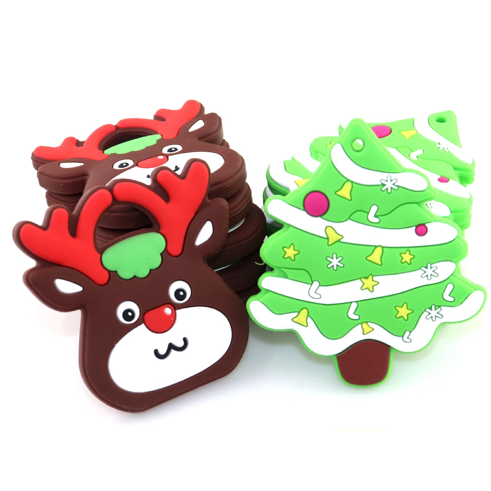 

Christmas Accessories Teether Made For BPA Free PVC Free For Baby Silicone For Cartoon Animal Teethers Silicone Teething Gift