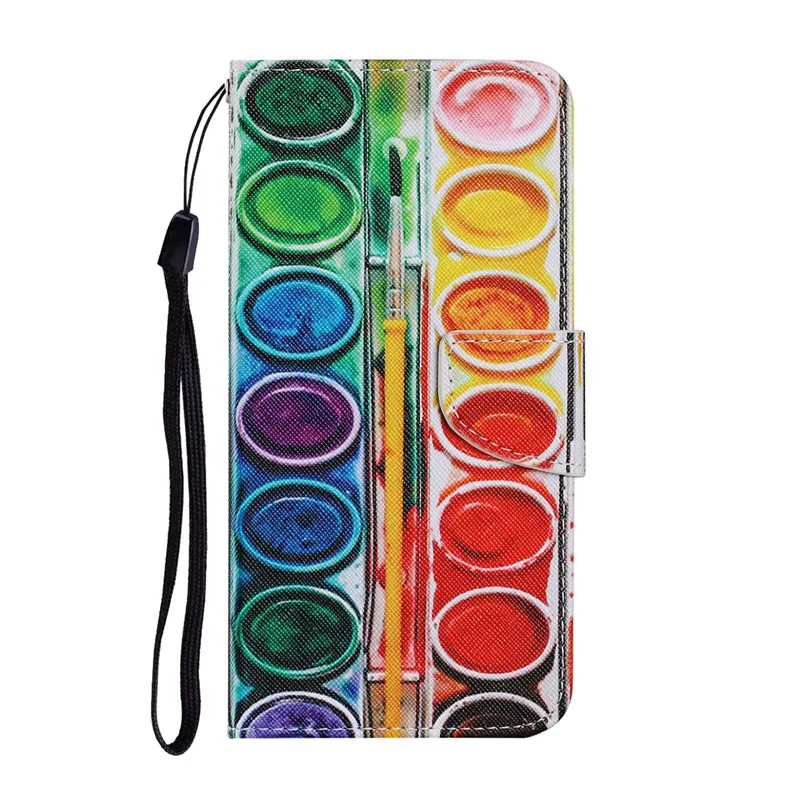 Elegant Painted Leather Wallet Flip Case - Premium Book-Style Cover