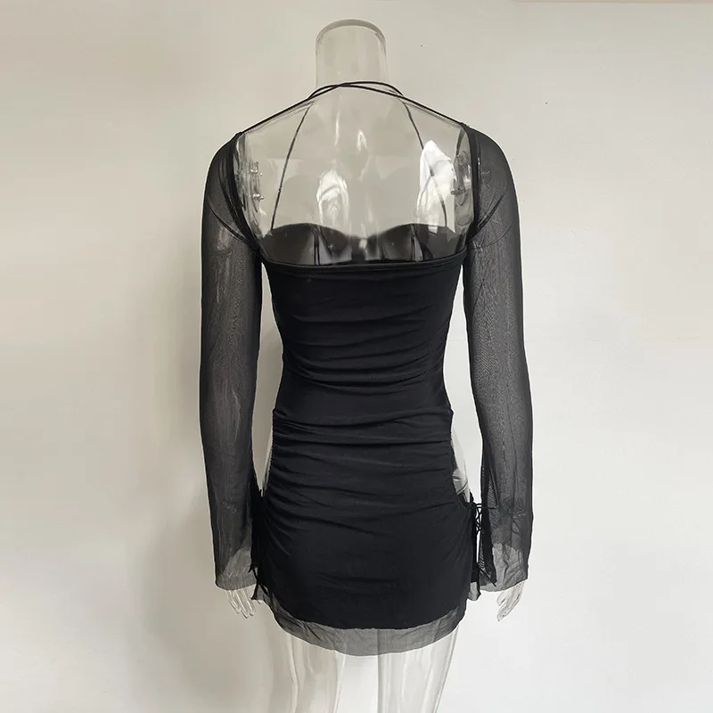 Robe - Mini robe en maille ajour?�e - Black hollow Blanc - Cdiscount Pr??t-?�-Porter