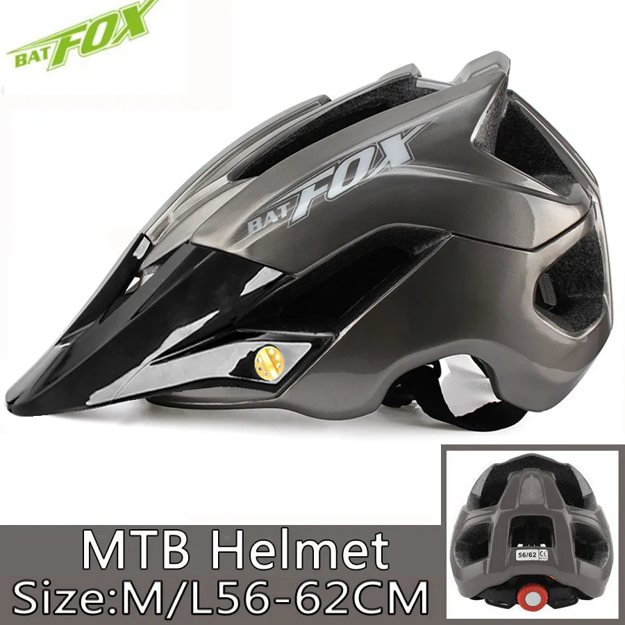 BATFOX велосипедный шлем для женщин и мужчин, велосипедный ультралегкий шлем для горного велосипеда, шоссейный велосипедный защитный спортивный шлем с большим козырьком - Цвет: F-5002-G6