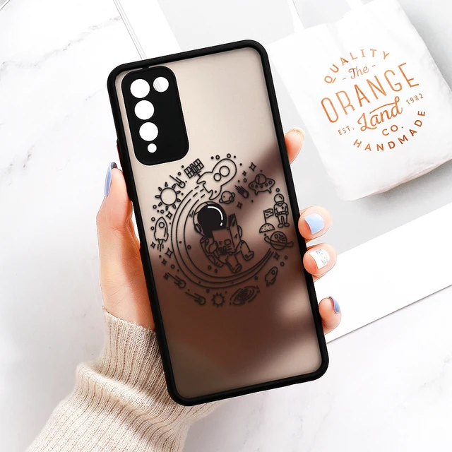 Case For Huawei P30 Pro Case P50 P40 Lite Hard Fundas Honor 8X 9A 20 10X 30 Lite Nova 5T Cartoon Astronaut Cover Lens Protection OA59
