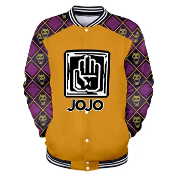 

JoJo Bizarre Adventure 3D Winter Jacket Men/Women Hip Hop Fashion Jacket Women Korea software Fans Baseball Jacket Plus Size 4XL