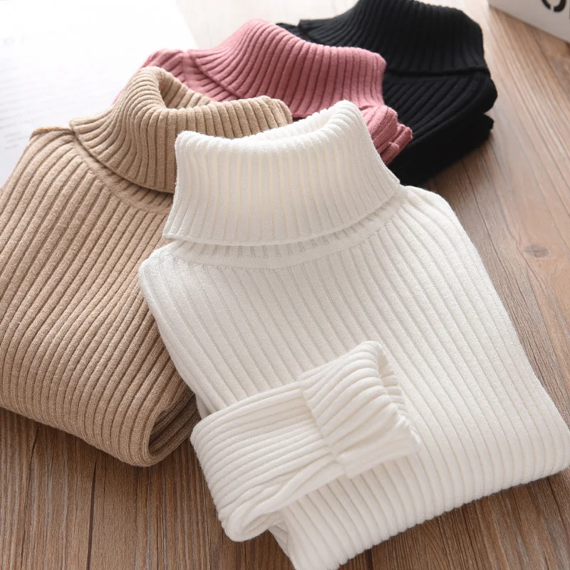 Girls Boys Sweater Pullovers Winter 2-11 Years Baby Bottoming Shirt Kids Clothes IENENS