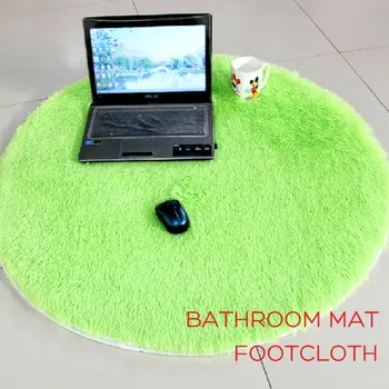 

BATHROOM 6 Colors Bath Rugs SHOWER MAT Round Non Slip Pedestal Room Water Absorbent