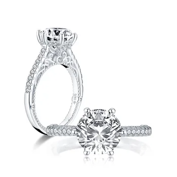 

2020 Fashion 925 Sterling Silver Vintage Ring for Women Classic Wedding Engagement Jewelry