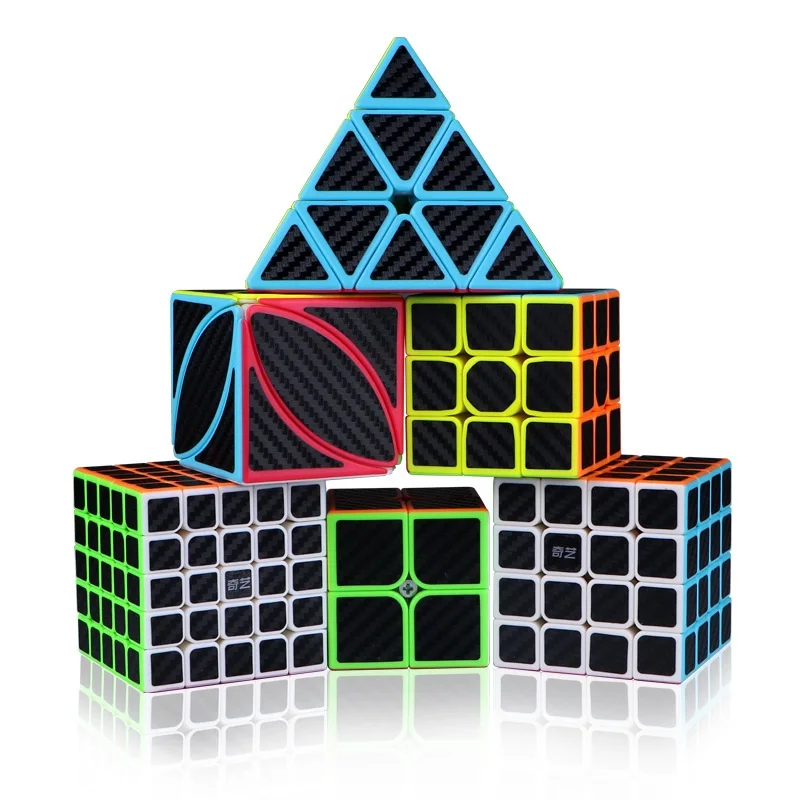 QIYI 2020 Новое поступление 11 видов кубиков наклейка из углеродного волокна 2x2 3x3x3 4x4