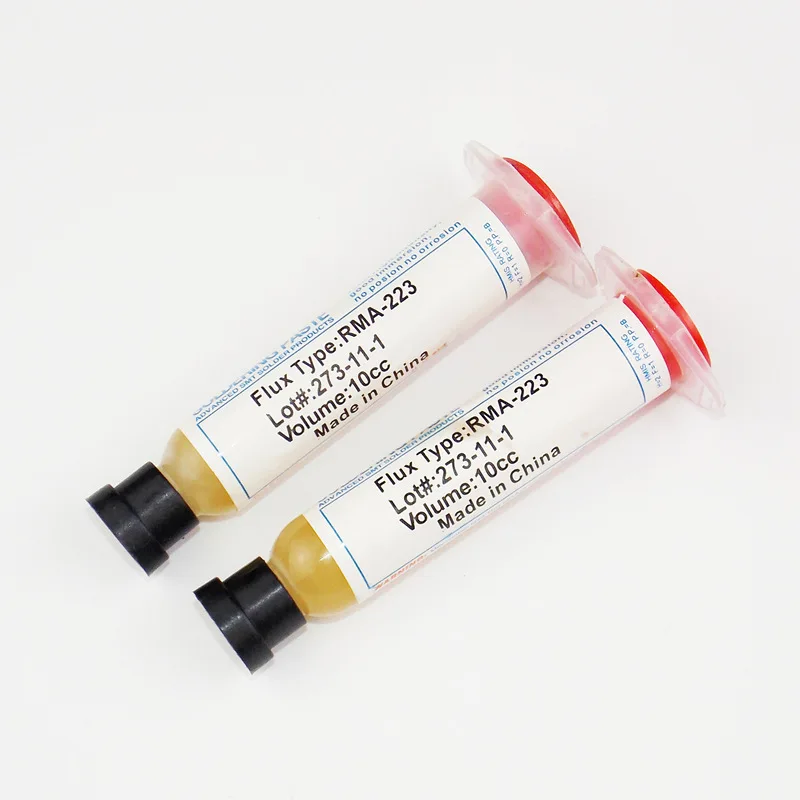 

2pc DIY Solder Soldering Paste 10cc Flux Grease RMA223 RMA-223 For Chips Computer Phone LED BGA SMD PGA PCB Repair Tool