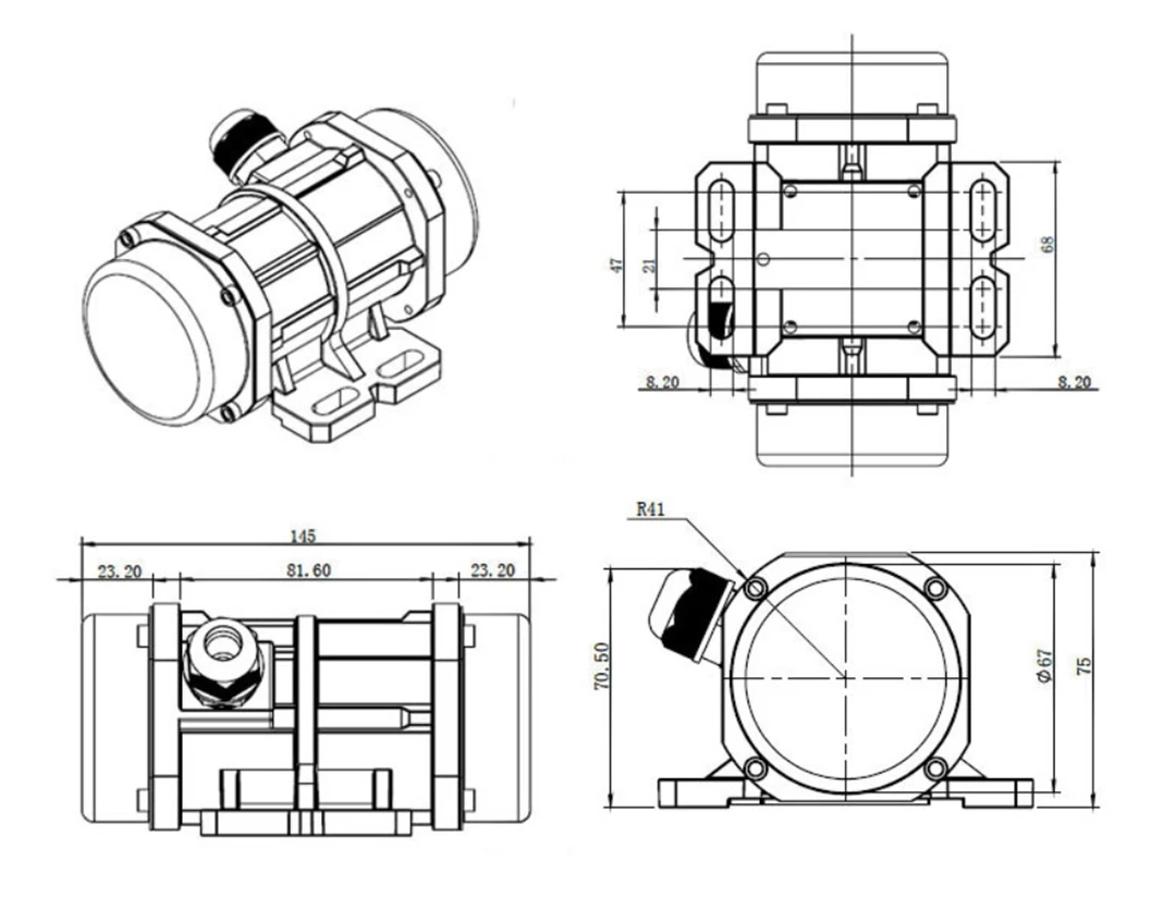 da fase monofásica 220v 30w 3000 rpm do motor da c.a.