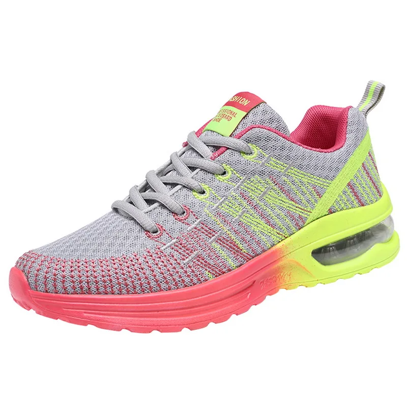 Спортивная обувь; сетчатая обувь для бега на открытом воздухе; женские кроссовки; тканевый светильник; обувь с подошвой - Цвет: grey(style2)