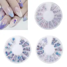 Offre spéciale jolie multicolore mixte taille 3D Nail Art conseils mode paillettes décoration perle perles ongle beauté outil rêve couleur(China)