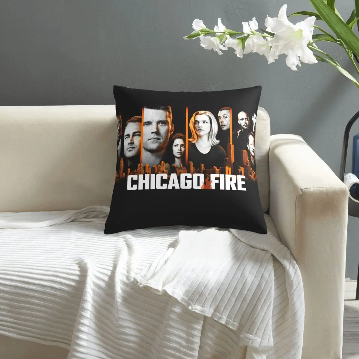 

Chicago Fire pillowcase printed cushion cover sofa waist pillow pillow cover