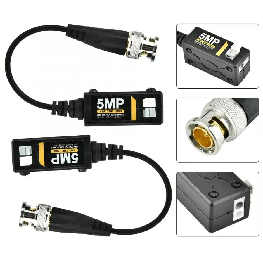 10 pares hd bnc video balun 5mp 04