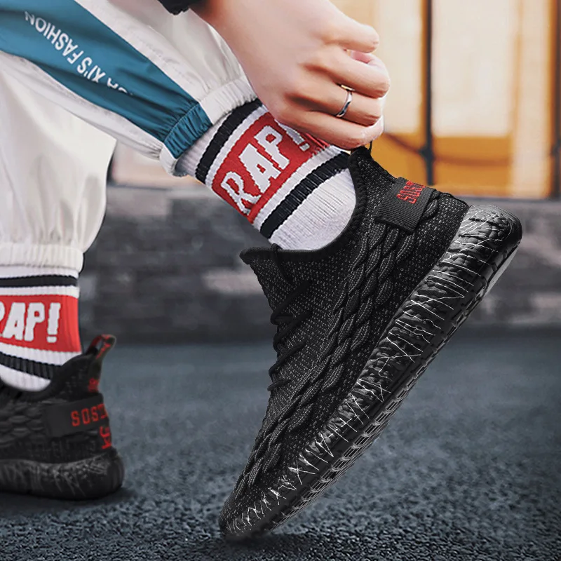 

2019 Spring New Style MEN'S Casual Shoes Korean-style Fly Netting Cloth Shoes Fashion Breathable Comfortable Soft Bottom Sports