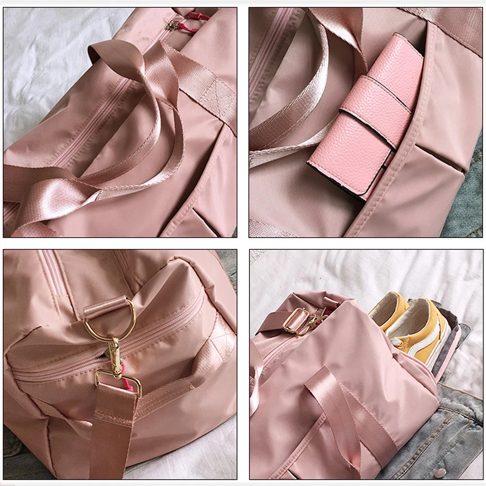 Fashion Large Capacity Shoulder Bags Tote For Women Shoes Tas Travel Bags Waterproof Nylon Bags Dry Wet Women's Handbags
